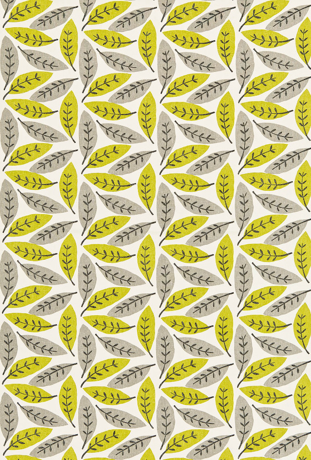 Leaves pattern white background yellow free wallpaper - medium preview image