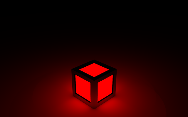 Red cube black background red free wallpaper - medium preview image