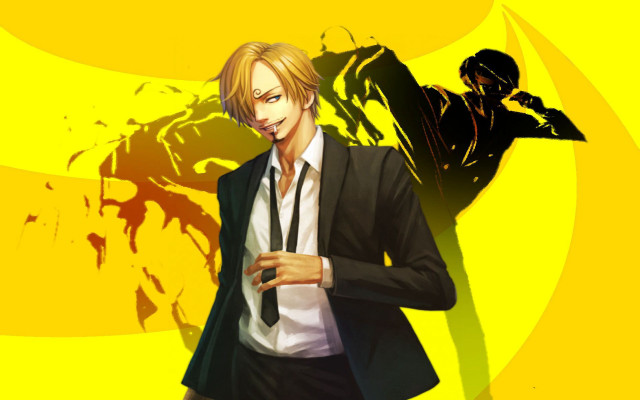 Man suit tie yellow background free wallpaper - medium preview image