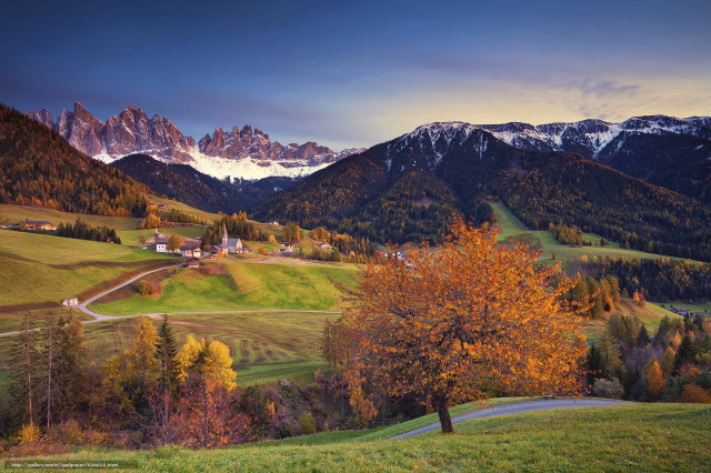 Scenic mountain valley winding road free wallpaper - medium preview image
