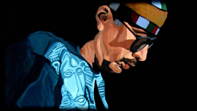 Man hat sunglasses black background free wallpaper - medium preview image