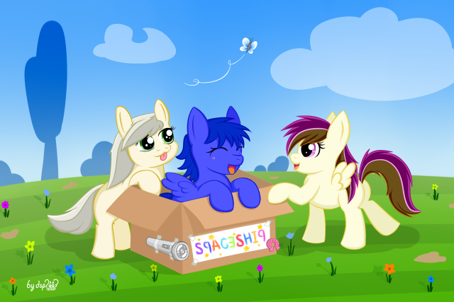 Little ponies box grass flowers free wallpaper - medium preview image