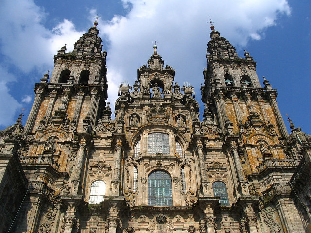 Gothic cathedral clocktower sky clouds free wallpaper - medium preview image