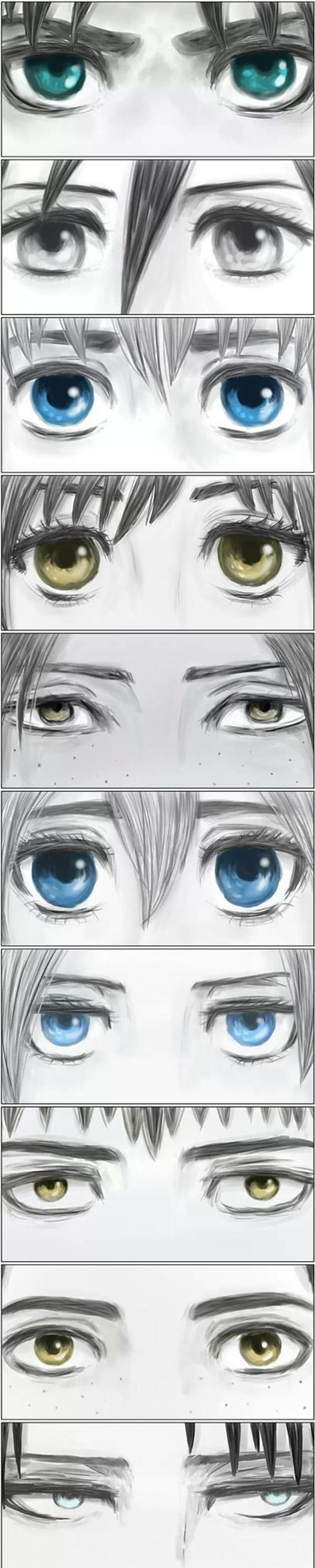 Colored eyes different shapes sizes free wallpaper - medium preview image