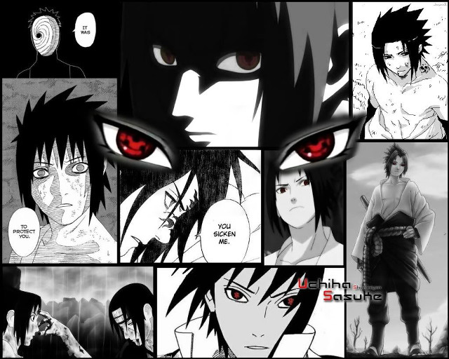 Anime characters red eyes black #5 free wallpaper - medium preview image
