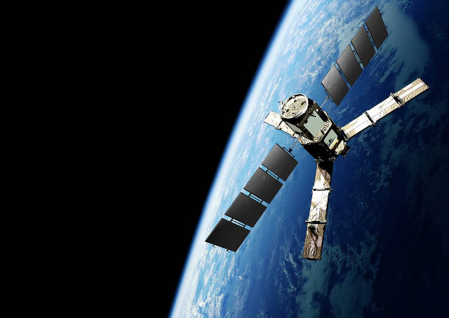 Satellite from space artists rendering free wallpaper - medium preview image