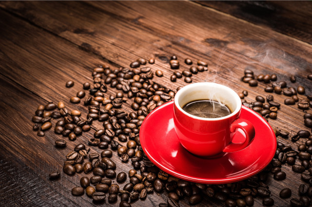 Red coffee cup saucer coffee free wallpaper - medium preview image
