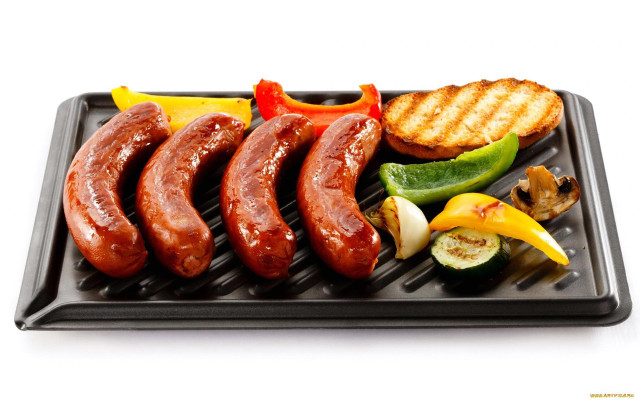 Grill sausages peppers vegetables hotdog free wallpaper - medium preview image