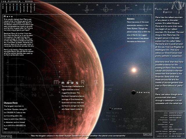 Space station red planet blue free wallpaper - medium preview image