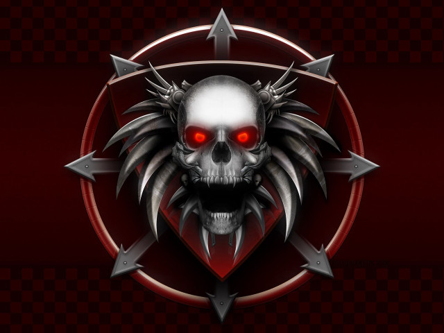 Skull red eyes demon arrows free wallpaper - medium preview image