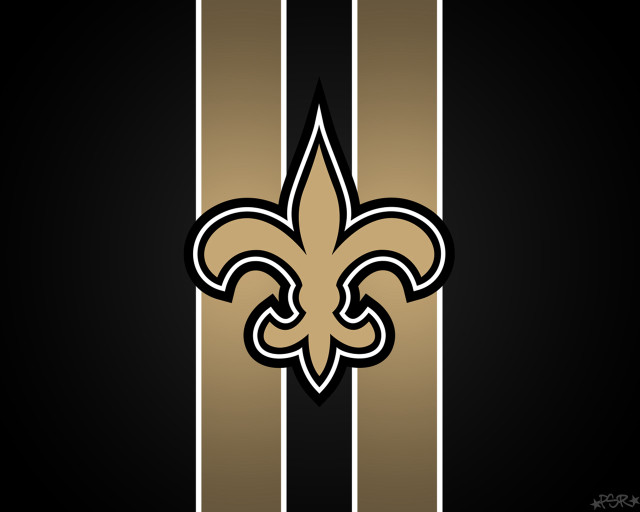 Saints logo black gold striped free wallpaper - medium preview image