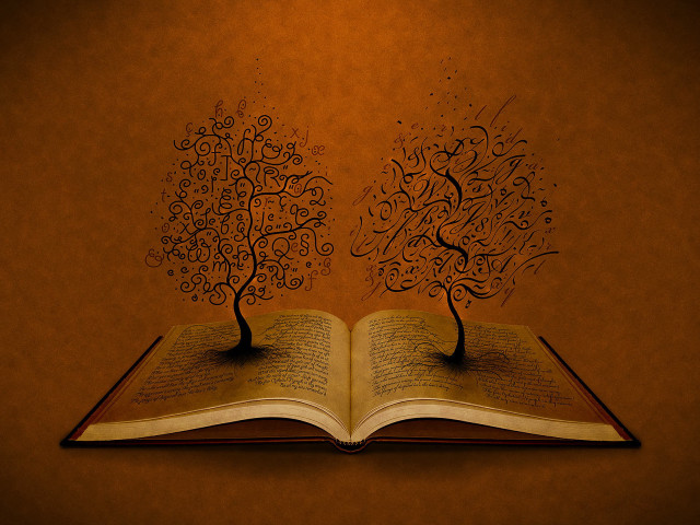 Book tree light red background #2 free wallpaper - medium preview image