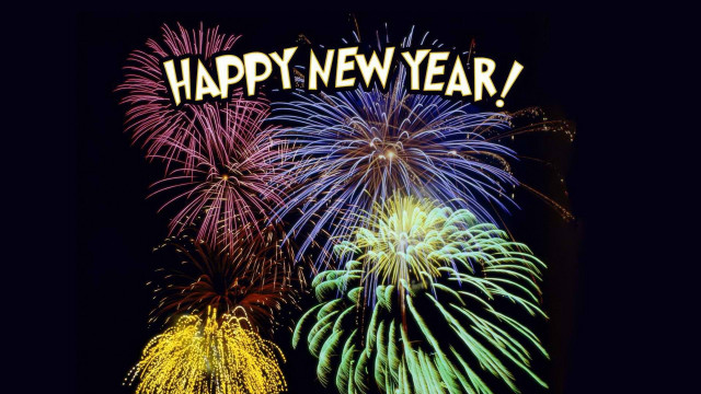 Fireworks happy new year display free wallpaper - medium preview image