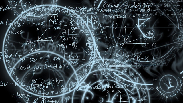 Math symbols numbers black background #2 free wallpaper - medium preview image