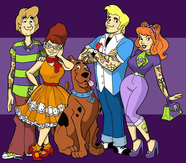 Group dogs purple gothic loonytoons free wallpaper - medium preview image