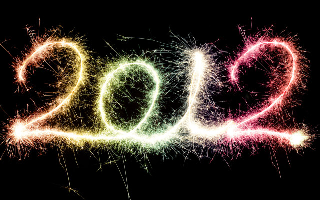 Colorful fireworks 2012 display black free wallpaper - medium preview image
