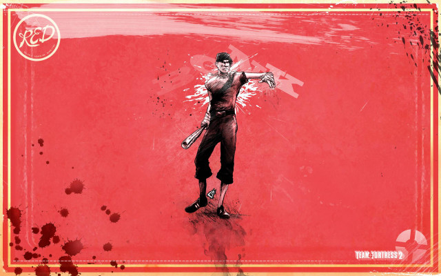 Man red black outfit gun free wallpaper - medium preview image