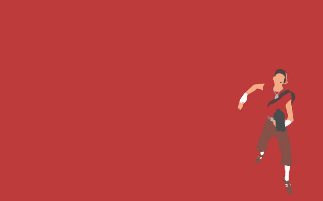 Man running red background red free wallpaper - medium preview image