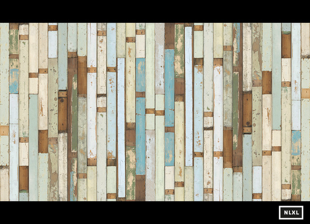 Wooden wall colorful pattern boards free wallpaper - medium preview image