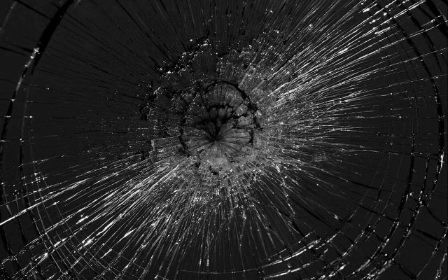 Broken glass window light hole free wallpaper - medium preview image