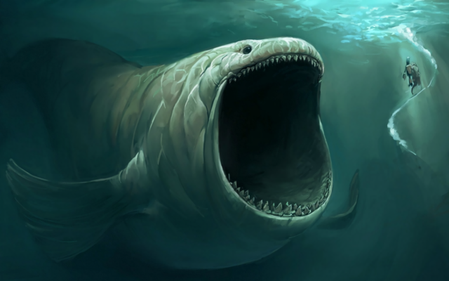 Giant fish mouth open man free wallpaper - medium preview image