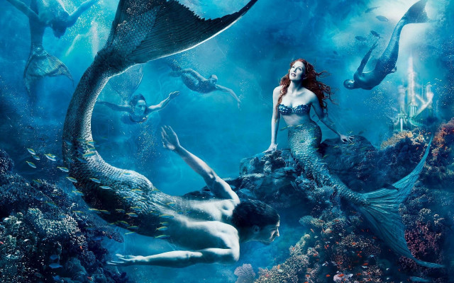Mermaid costume rock ocean man #2 free wallpaper - medium preview image