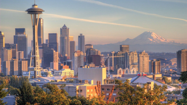 City mountain blue sky clouds #2 free wallpaper - medium preview image
