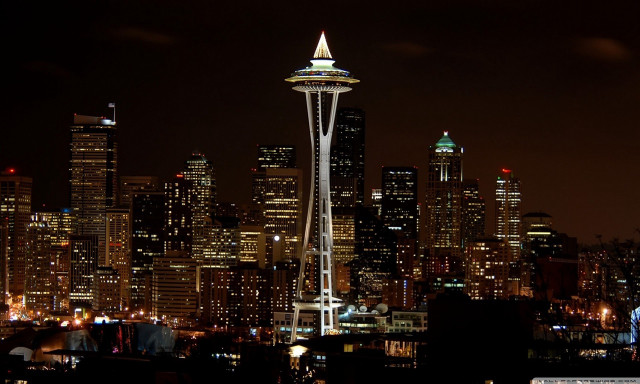 City skyline tall tower night #2 free wallpaper - medium preview image