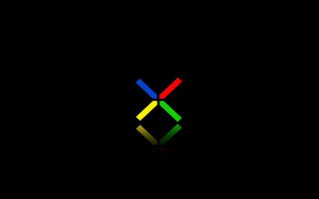 Black background multicolored x reflection free wallpaper - medium preview image