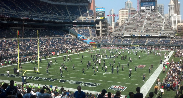 Football stadium crowd band performance free wallpaper - medium preview image