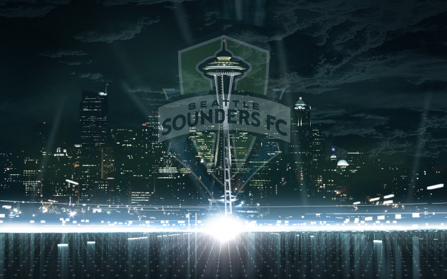 City skyline sounders fc sign free wallpaper - medium preview image