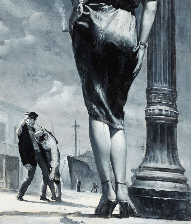 Woman hat dress lamp post free wallpaper - medium preview image
