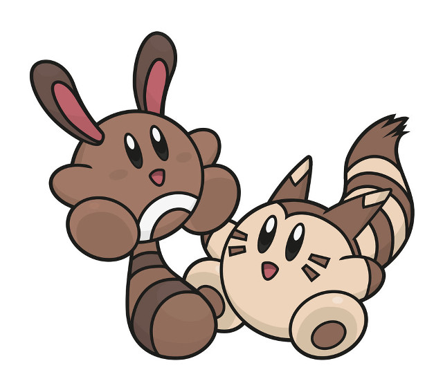 Cartoon cat rabbit laying down free wallpaper - medium preview image