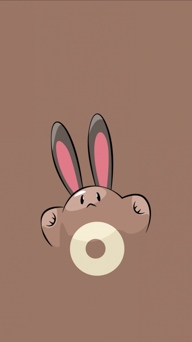 Cartoon bunny nose ears sticking free wallpaper - medium preview image