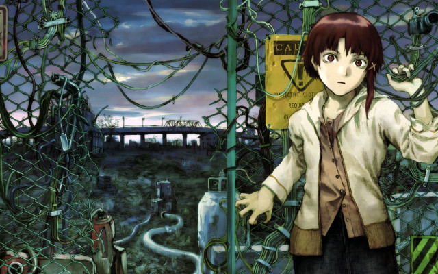 Girl fence bridge sky biopunk free wallpaper - medium preview image