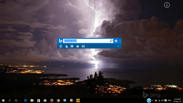 Computer screen lightning storm window free wallpaper - medium preview image