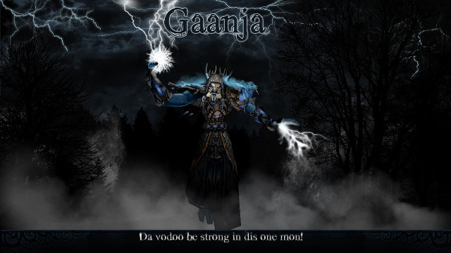 Woman demon face holding lightning free wallpaper - medium preview image
