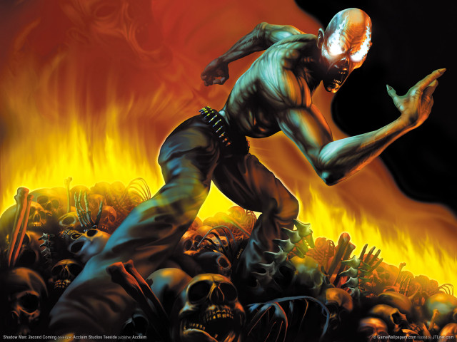 Masked man running firefield skulls free wallpaper - medium preview image