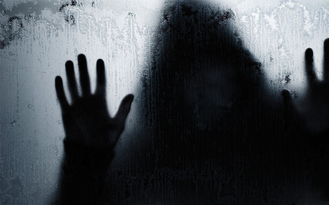 Haunted hands frosted glass space free wallpaper - medium preview image