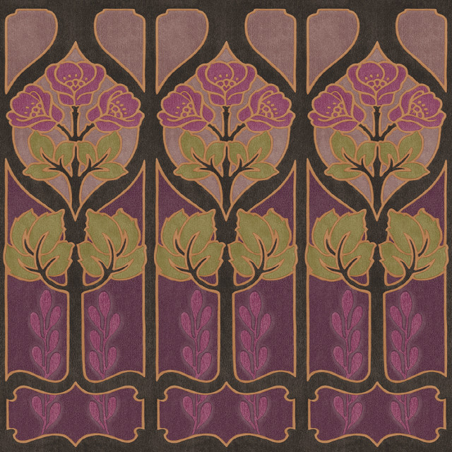 Tree flower leaf purple border free wallpaper - medium preview image