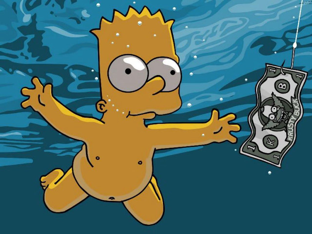 Cartoon character money bill underwater free wallpaper - medium preview image