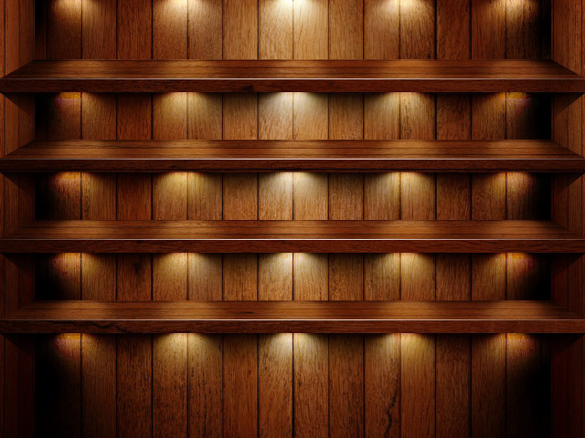 Wooden shelf lights wood floor free wallpaper - medium preview image