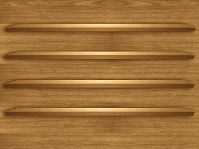 Wooden door three shelves metal free wallpaper - medium preview image