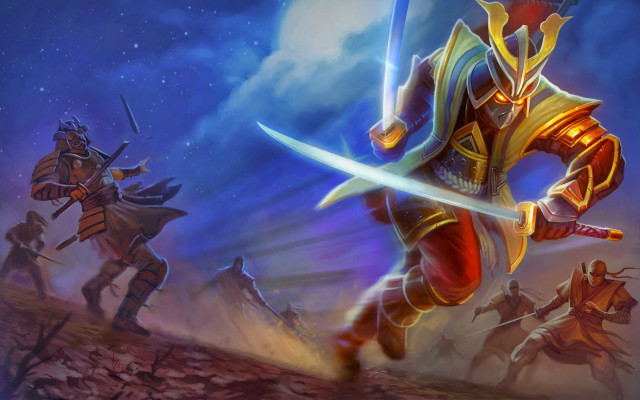 Knight sword full moon battle free wallpaper - medium preview image