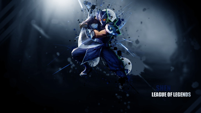 Man blue white sword black free wallpaper - medium preview image