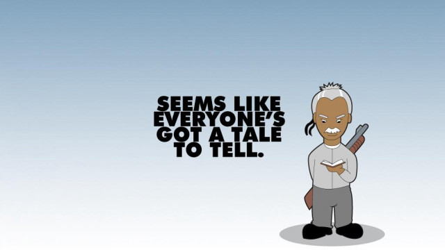 Cartoon character cellphone caption tale free wallpaper - medium preview image