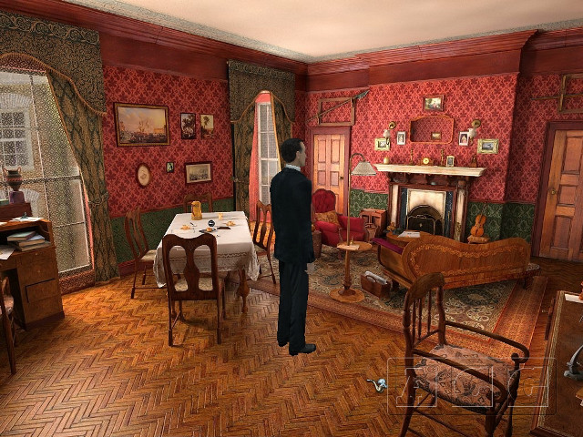 Man standing room table chairs free wallpaper - medium preview image