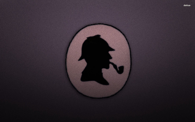 Silhouette man pipe circular frame free wallpaper - medium preview image