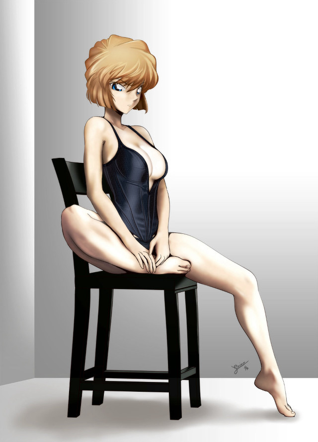 Woman black dress sitting chair #5 free wallpaper - medium preview image