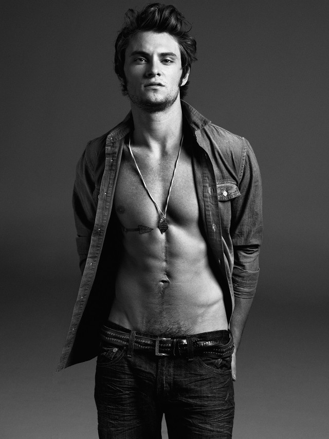 Man no shirt black white free wallpaper - medium preview image